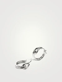 Medium Surf Sterling Silver Hoop Earrings