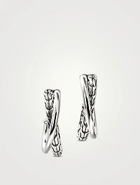 JH Essentials Sterling Silver Crossover Earrings