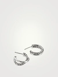 JH Essentials Sterling Silver Crossover Earrings