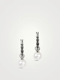 JH Essentials Sterling Silver Hoop Earrings With Pearls