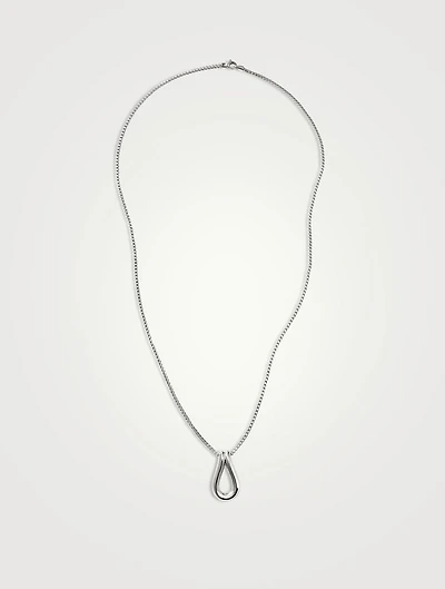 Surf Sterling Silver Link Pendant Necklace