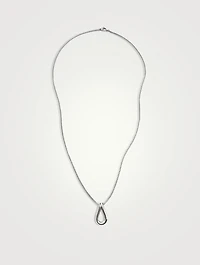 Surf Sterling Silver Link Pendant Necklace