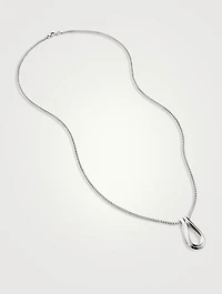 Surf Sterling Silver Link Pendant Necklace