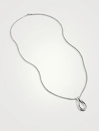 Surf Sterling Silver Link Pendant Necklace