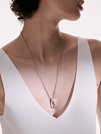 Surf Sterling Silver Link Pendant Necklace