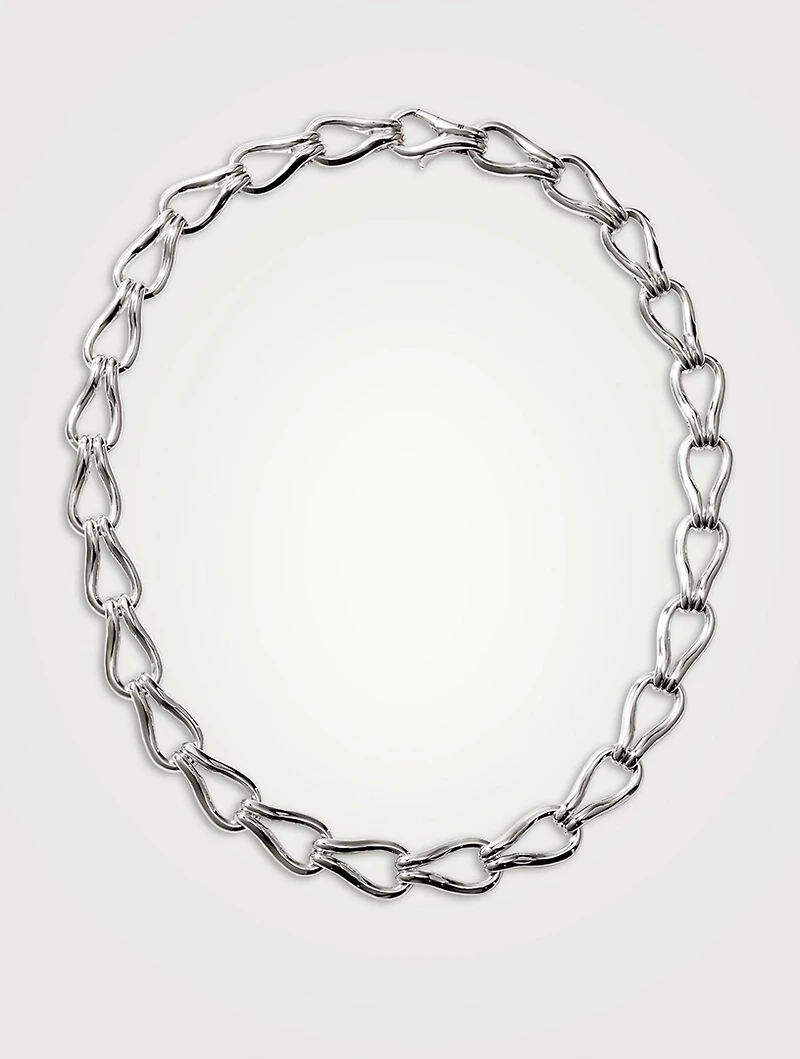 Surf Sterling Silver Link Necklace