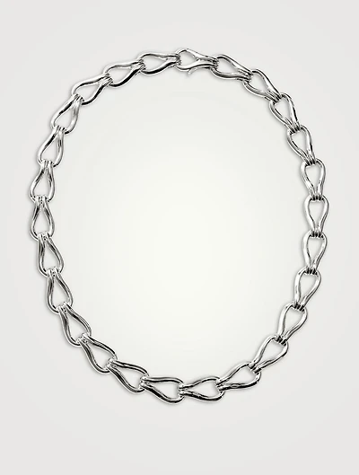 Surf Sterling Silver Link Necklace