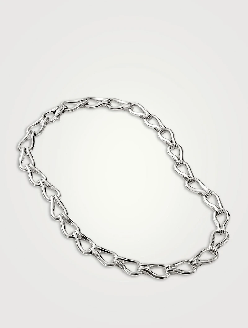 Surf Sterling Silver Link Necklace