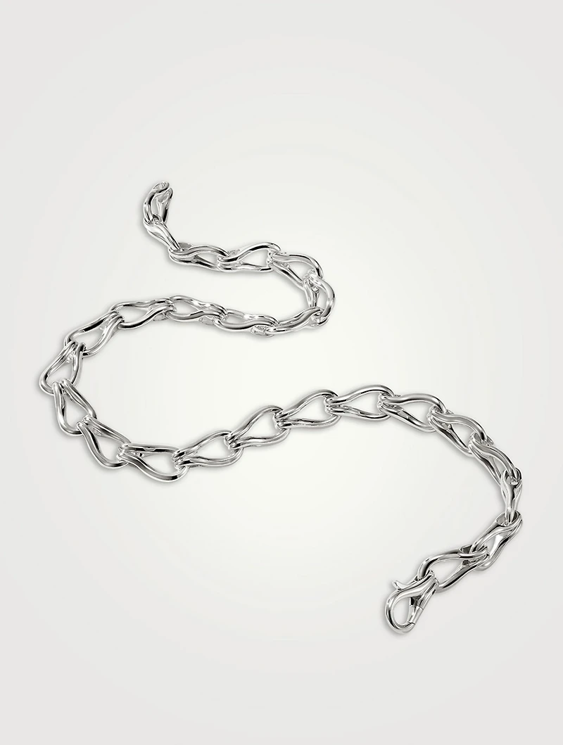 Surf Sterling Silver Link Necklace