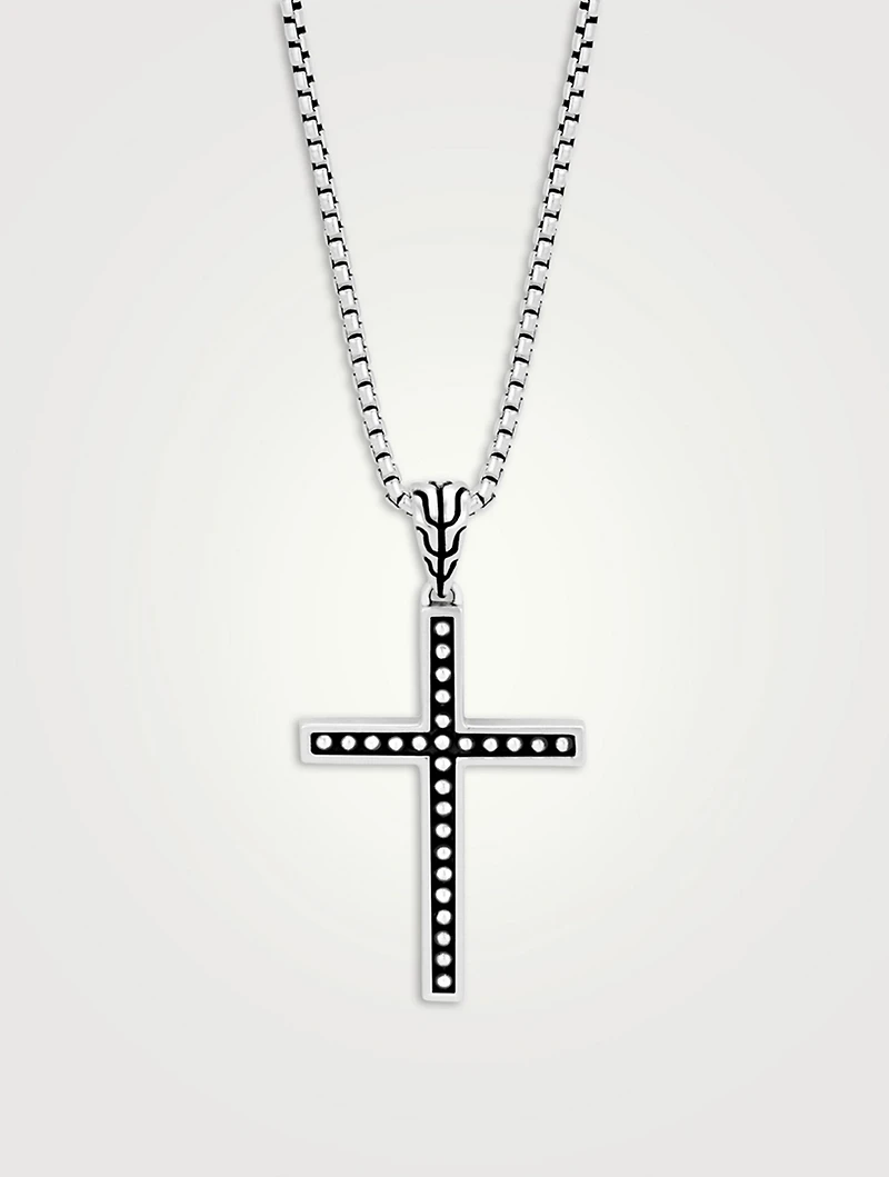Jawan Sterling Silver Cross Pendant Necklace