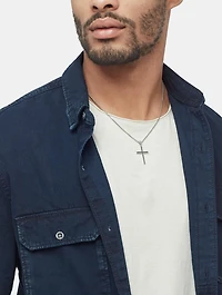 Jawan Sterling Silver Cross Pendant Necklace