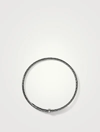 Spear Sterling Silver Flex Choker Necklace Pavé Diamonds