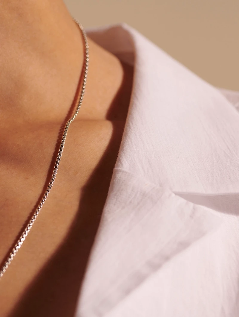 Sterling Silver Curb Chain Necklace