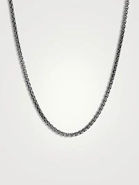 Dark Sterling Silver Box Chain Necklace