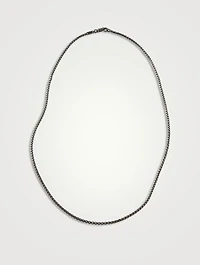 Dark Sterling Silver Box Chain Necklace
