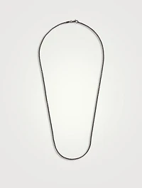 Dark Sterling Silver Box Chain Necklace