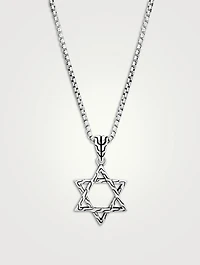 Sterling Silver Star Of David Pendant Necklace