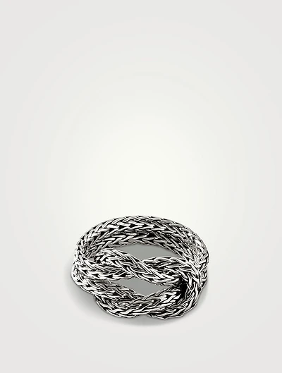 Love Knot Sterling Silver Chain Ring