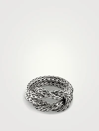 Love Knot Sterling Silver Chain Ring