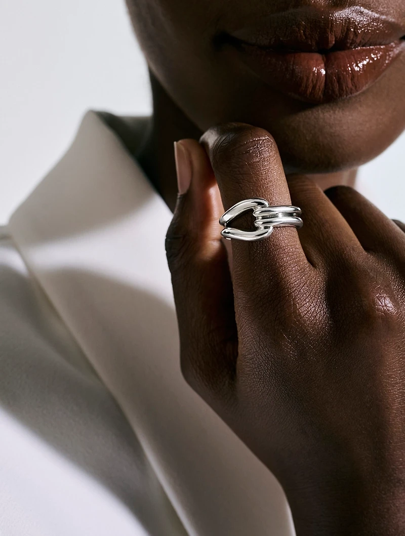 Surf Sterling Silver Ring