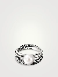 JH Essentials Sterling Silver Ring With Pearl