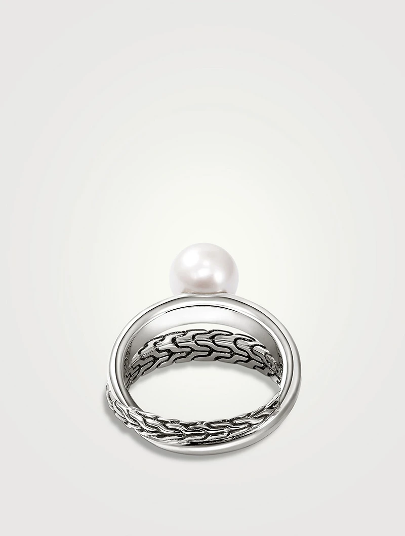 JH Essentials Sterling Silver Ring With Pearl