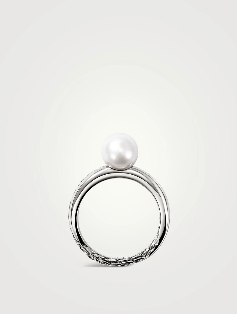 JH Essentials Sterling Silver Ring With Pearl
