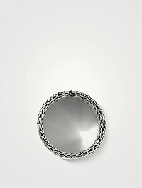 Wide Sterling Silver Rata Chain Band Ring