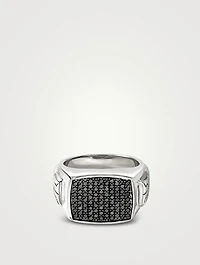 Sterling Silver Signet Ring With Gemstones