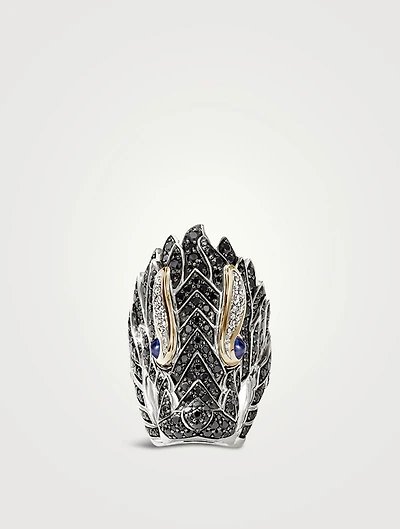 Naga Heritage 18K Gold And Sterling Silver Ring With Diamonds And Gemstones