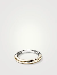 JH Essentials 14K Gold And Sterling Silver Band Ring