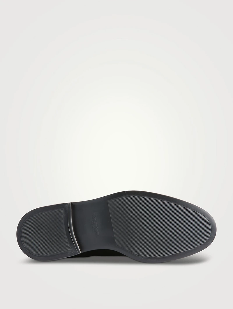 Suede Chelsea Boots With Selvedge Elastic
