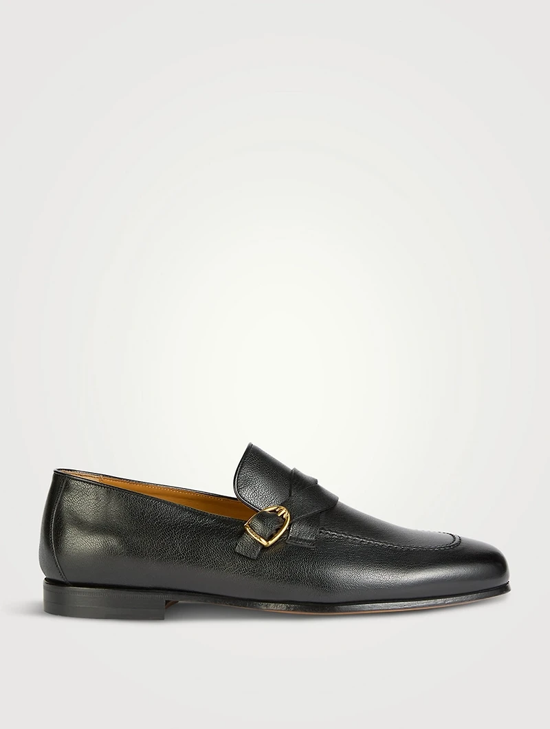 Gigi Leather Loafers With Twisted Band