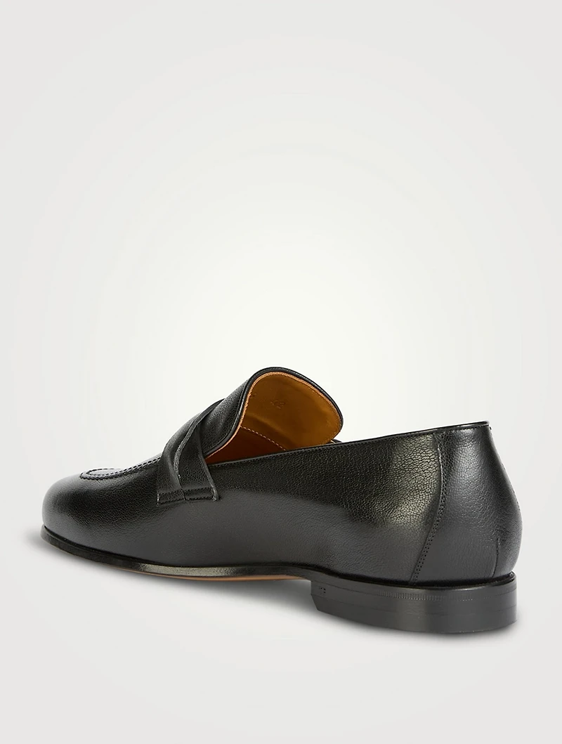 Gigi Leather Loafers With Twisted Band