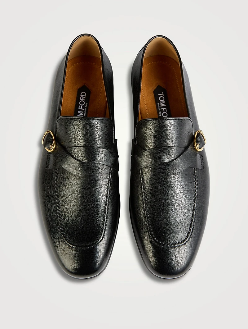 Gigi Leather Loafers With Twisted Band