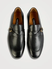 Gigi Leather Loafers With Twisted Band