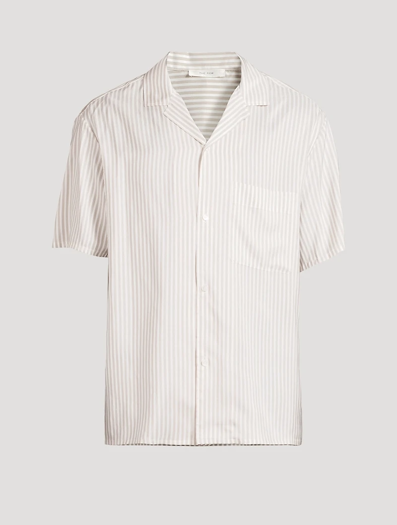 Jiro Silk Striped Shirt