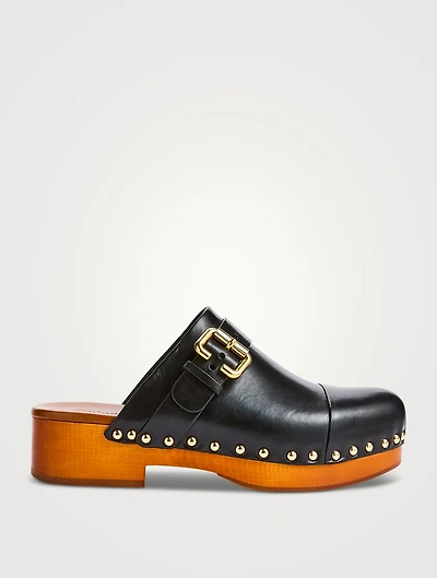 Jeannette Leather Clogs