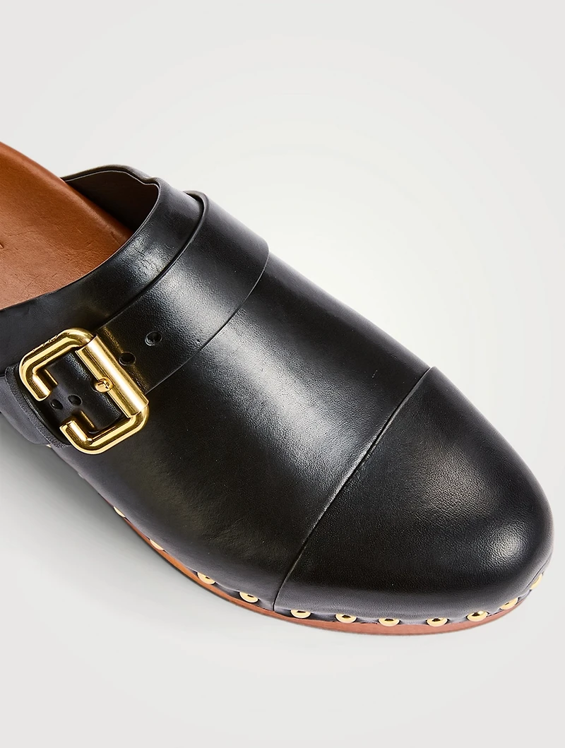 Jeannette Leather Clogs