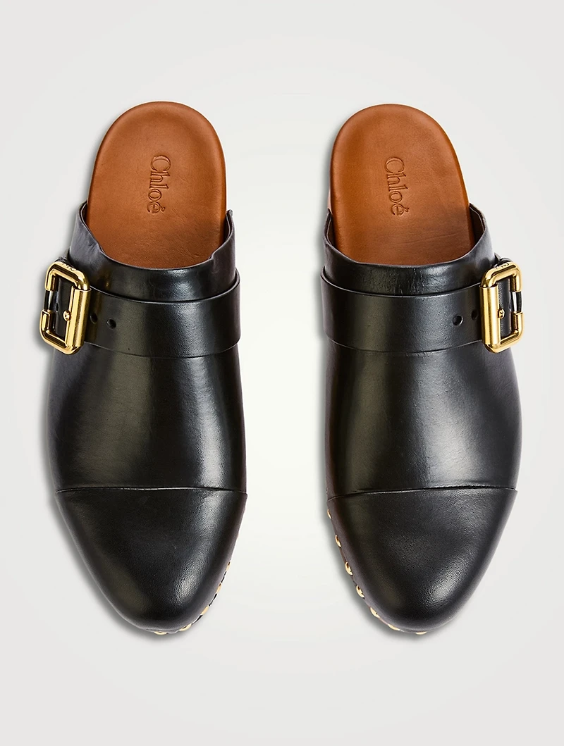 Jeannette Leather Clogs