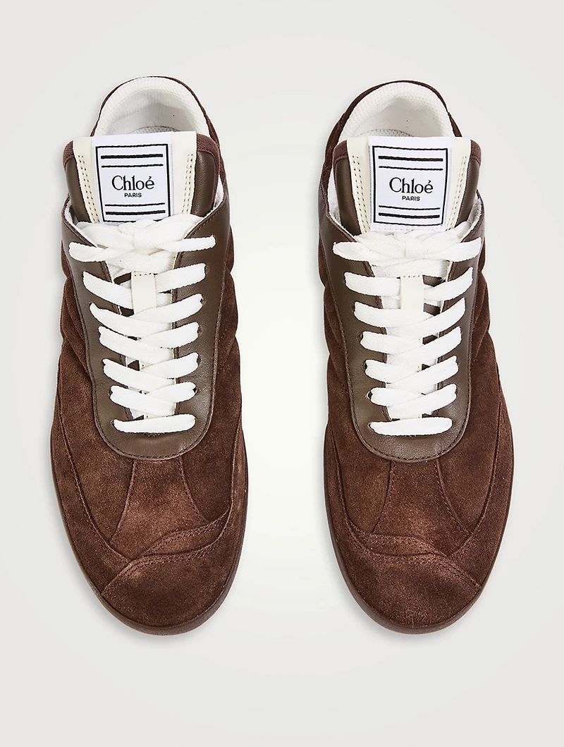 Chloé Kick Suede And Mesh Sneakers