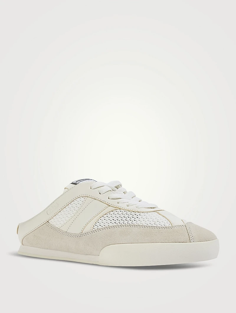 Chloé Kick Suede And Mesh Sneaker Mules