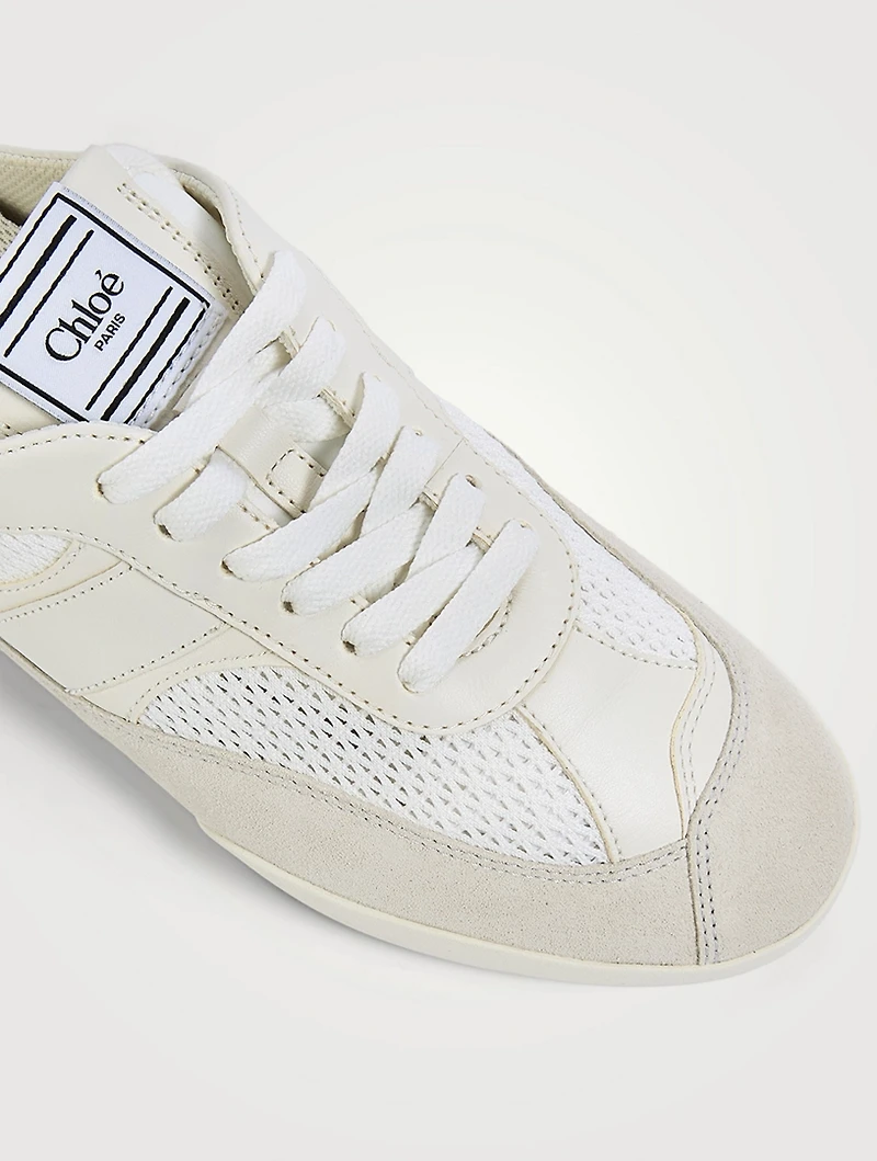 Chloé Kick Suede And Mesh Sneaker Mules