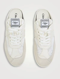 Chloé Kick Suede And Mesh Sneaker Mules