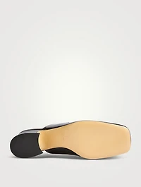 Charm-Embellished Leather Mules