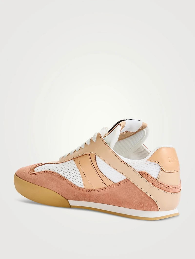Chloé Kick Leather And Mesh Sneakers