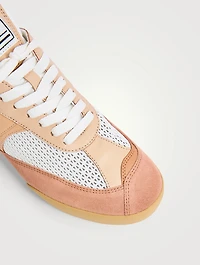 Chloé Kick Leather And Mesh Sneakers