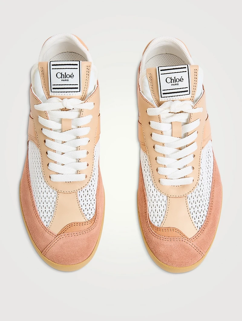Chloé Kick Leather And Mesh Sneakers