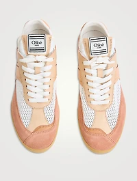 Chloé Kick Leather And Mesh Sneakers