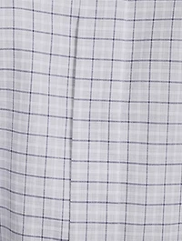 Double Stand Collar Shirt Plaid Print
